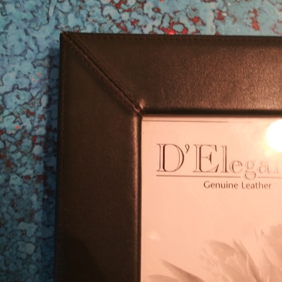 Navy Blue Leather Picture Frame - Picture 5 of 8